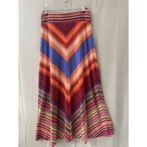 John‎ Paul Richard Maxi Length Skirt Colorful Y2K Festival Flare V Stripe